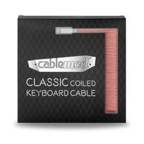 coiled usb c cable - Klaviatūros laidas Cablemod CM-CKCA-CW-OW150OW-R, rožinė - 4 nuotrauka