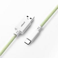coiled usb c cable - Klaviatūros laidas Cablemod CM-CKCA-CW-LGW150LGW-R, žalia - 3 nuotrauka