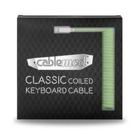 coiled usb c cable - Klaviatūros laidas Cablemod CM-CKCA-CW-LGW150LGW-R, žalia - 4 nuotrauka