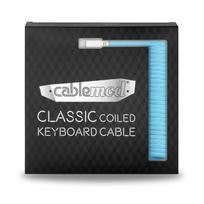 coiled usb c cable - Klaviatūros laidas Cablemod CM-CKCA-CW-LBW150LBW-R, mėlyna - 4 nuotrauka