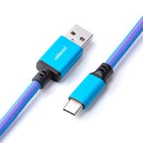 coiled usb c cable - Klaviatūros laidas Cablemod CM-CKCA-CLB-ILB150ILB-R, mėlyna - 3 nuotrauka