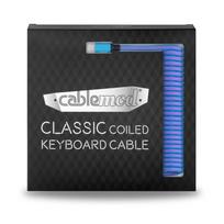 coiled usb c cable - Klaviatūros laidas Cablemod CM-CKCA-CLB-ILB150ILB-R, mėlyna - 4 nuotrauka