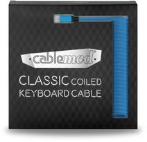 coiled cable - Klaviatūros laidas Cablemod Classic Coiled Keyboard Cable Micro USB / USB Typ-A, žydra - 4 nuotrauka