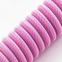 type c i usb a - Klaviatūros laidas Cablemod Classic Coiled Keyboard Cable USB-C / USB Typ-A, rožinė - 2 nuotrauka
