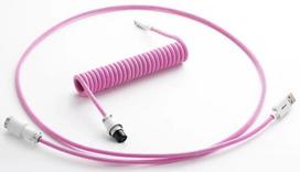 type c i usb a - Klaviatūros laidas Cablemod Pro Coiled Keyboard Cable USB-C / USB Typ-A 150cm, rožinė - 1 nuotrauka