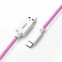 type c i usb a - Klaviatūros laidas Cablemod Pro Coiled Keyboard Cable USB-C / USB Typ-A 150cm, rožinė - 3 nuotrauka