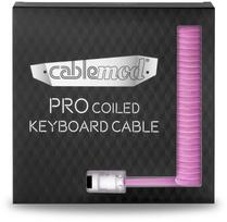 type c i usb a - Klaviatūros laidas Cablemod Pro Coiled Keyboard Cable USB-C / USB Typ-A 150cm, rožinė - 5 nuotrauka