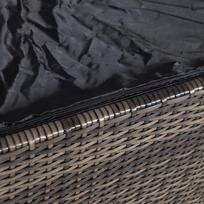 daiktadeziu spintele - Home4you Wicker Pillow Box 122x52x62cm Dark Brown - 3 nuotrauka