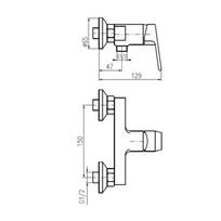 maisytuvas domoletti colorado - Dušo maišytuvas Domoletti Colorado DCO181.5 Shower Mixer - 2 nuotrauka