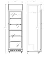 saldytuvas vitrina pastatomas - Scandomestic SD 420 E - 2 nuotrauka