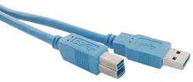 usb b male usb 3.0 - Qoltec Printer Cable USB to USB Blue 1m - 1 nuotrauka