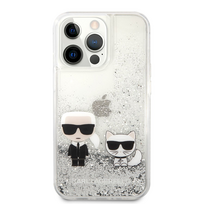 apple iphone 13 max pro - Karl Lagerfeld Glitter Karl & Choupette for Apple iPhone 13 Pro Max, apple iphone 13 pro max, skaidri - 7 nuotrauka