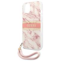 apple iphone 13 mini case - CG Mobile Guess Marble Design With Strap iPhone 13 mini, apple iphone 13 mini, rožinė - 6 nuotrauka
