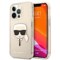 iphone mini 13 - Karl Lagerfeld Glitter Karl`s Head, apple iphone 13 mini, aukso - 1 nuotrauka