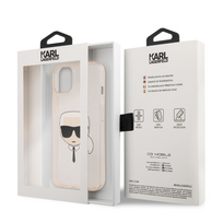 iphone mini 13 - Karl Lagerfeld Glitter Karl`s Head, apple iphone 13 mini, aukso - 4 nuotrauka