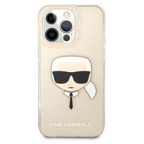 iphone mini 13 - Karl Lagerfeld Glitter Karl`s Head, apple iphone 13 mini, aukso - 5 nuotrauka
