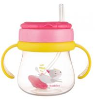 Vaikiška gertuvė Canpol Cup With Weighted Flip Top Straw Cat