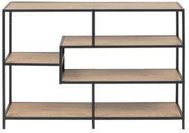 Lentyna Home4you Seaford, juoda/ąžuolo, 114x35x78.5 cm