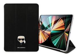 ipad pro folio - Karl Lagerfeld "KLFC12OKHK Head Saffiano Folio Cover iPad Pro (12.9") 2021" Black - 3 nuotrauka