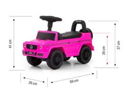 paspiriamos masineles rozine - Paspiriamas automobilis Milly Mally Mercedes G350d, rožinis - 5 nuotrauka