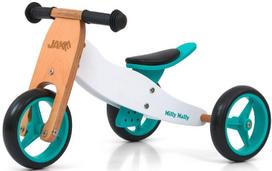 triratukai balansiniai - Balansinis dviratis Milly Mally 2in1 Jake Classic Mint, mėlynas/rudas/baltas, 7" - 2 nuotrauka
