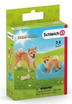 shiba inu - Figūrėlės Shiba Inu mama ir mažylis Schleich Farm World - 5 nuotrauka