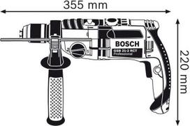 elektrinis greztuvas - Elektrinis smūginis gręžtuvas Bosch GSB 21-2 RCT Professional - 2 nuotrauka