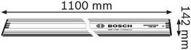 linu pjuklas - Bėgis Bosch FSN 1100 Guide Rail 1100mm - 2 nuotrauka