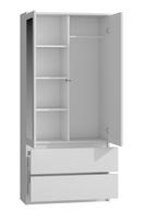ss.lt - Spinta Top E Shop Biel Lustro SS-90, balta, 50 cm x 90 cm x 180 cm, su veidrodžiu - 3 nuotrauka