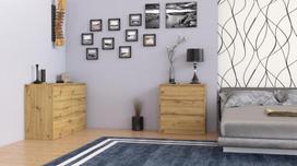 komoda 120 - Komoda Top E Shop Karo K120, ruda, 120x40x75 cm - 4 nuotrauka