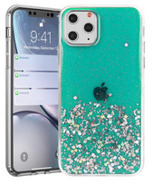 iphone 13 green - Fusion Accessories "Glue Glitter Silicone Case iPhone 13 Pro Max" Green - 1 nuotrauka