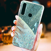 iphone 13 green - Fusion Accessories "Glue Glitter Silicone Case iPhone 13 Pro Max" Green - 4 nuotrauka