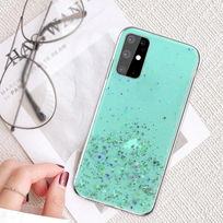 iphone 13 green - Fusion Accessories "Glue Glitter Silicone Case iPhone 13 Pro Max" Green - 6 nuotrauka
