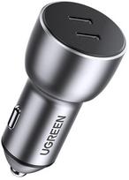 ikroviklis ugreen - Ugreen Dual USB Type-C Quick Car Charger Gray - 2 nuotrauka