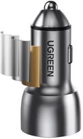 ikroviklis ugreen - Ugreen Dual USB Type-C Quick Car Charger Gray - 4 nuotrauka