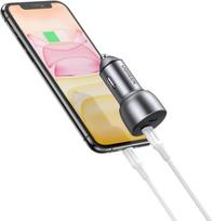 ikroviklis ugreen - Ugreen Dual USB Type-C Quick Car Charger Gray - 5 nuotrauka