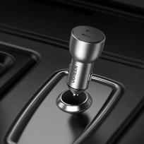 ikroviklis ugreen - Ugreen Dual USB Type-C Quick Car Charger Gray - 9 nuotrauka