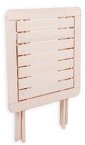 baltas lauko staliukas - Lauko stalas Folkland Timber Heini-2 White, 70 x 70 x 73 cm - 2 nuotrauka