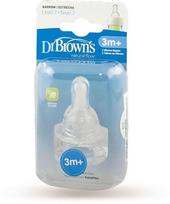 ciulptukai dr.browns - Čiulptukas Dr Brown's Silicone Nipples Narrow Neck, 3 mėn. - 2 nuotrauka