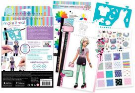 eskizu knygele - Lipdukas Make It Real Fashion Design Sketchbook Pastel Pop - 2 nuotrauka