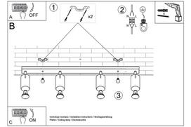 lubinis lubu sviestuva - Šviestuvas SOLLUX Ring 4L, lubinis, 40 W - 3 nuotrauka