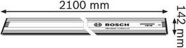 linu pjuklas - Bėgis Bosch FSN 2100 Guide Rail 2100mm - 2 nuotrauka