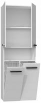 vonios spinteles - Top E Shop Short Bathroom Cabinet With 2 Baskets White Matt - 2 nuotrauka