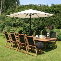 baldai kedes - Home4you Future Expandable Table And 6 Chairs Acacia - 2 nuotrauka