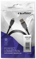 usb 2.0 a b cable - Qoltec Cable USB / USB-micro Black 1m - 3 nuotrauka