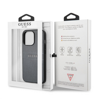 apple iphone 1 - Guess Saffiano for Apple iPhone 13 Pro, apple iphone 13 pro, pilka - 6 nuotrauka