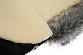 vilnos vokelis - Vokelis vežimėliui, ESKIMO, vilnonis, 100x46, juodas, Sensillo, 8340 - 4 nuotrauka