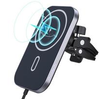 magsafe laikiklis telefonui - Choetech Car Magnetic Mount Inductive Qi Charger 15W T200-F - 1 nuotrauka