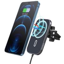 magsafe laikiklis telefonui - Choetech Car Magnetic Mount Inductive Qi Charger 15W T200-F - 2 nuotrauka