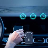 magsafe laikiklis telefonui - Choetech Car Magnetic Mount Inductive Qi Charger 15W T200-F - 3 nuotrauka